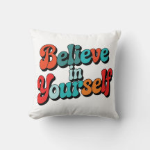 Geloof In Jezelf Retro Motivatie Spreuk Typografie
