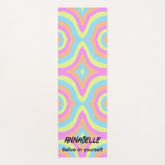 Geloof in jezelf Retro Stijlvol Yogamat (Voorkant)