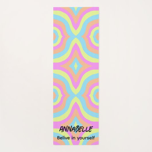 Geloof in jezelf Retro Stijlvol Yogamat (Achterkant)