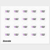 Geloof in jezelf ronde sticker (Vel)