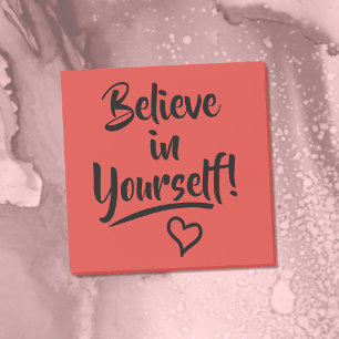 Geloof In Jezelf Rood Met Hart Doodle Positief Post-it® Notes