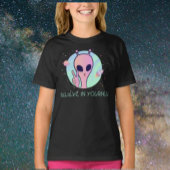 Geloof in jezelf Roze Alien Kinder Shirt
