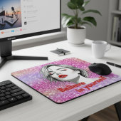 Geloof in jezelf Roze Glitter Inspirerend Muismat