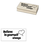 geloof in jezelf rubberstempel (Gestempeld)