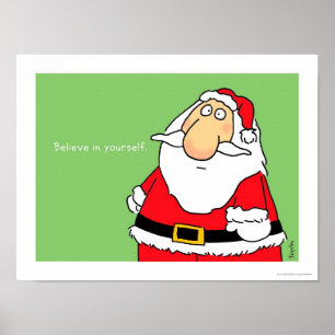 GELOOF IN JEZELF SANTA-poster door Sandra Boynton Poster