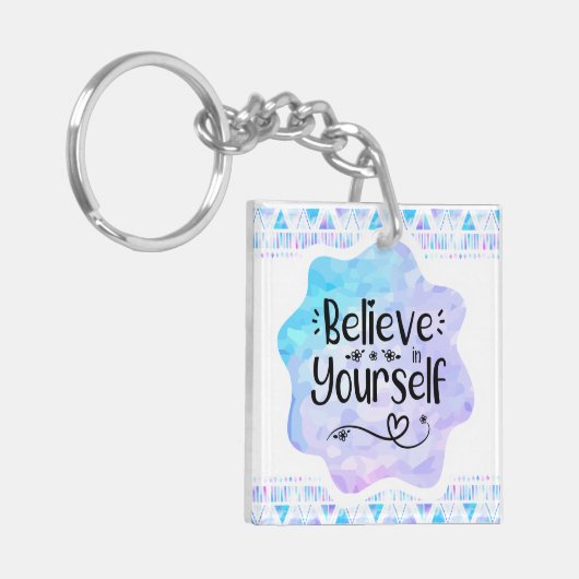Geloof in jezelf sleutelhanger (Voorkant Links)