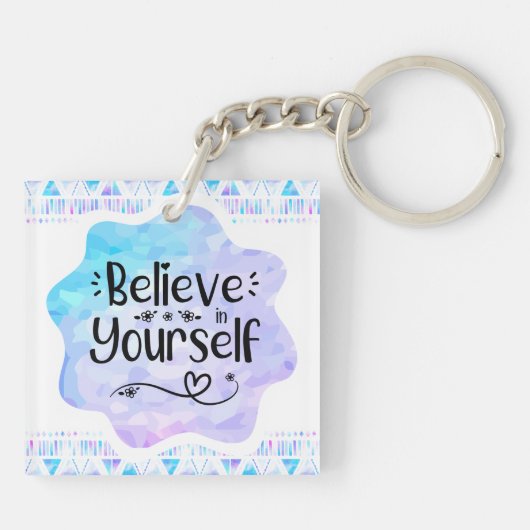 Geloof in jezelf sleutelhanger (Achterkant)
