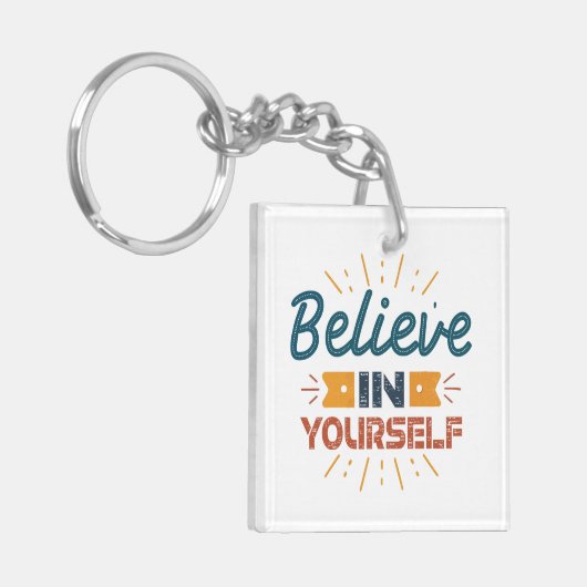 Geloof in jezelf sleutelhanger (Voorkant Links)
