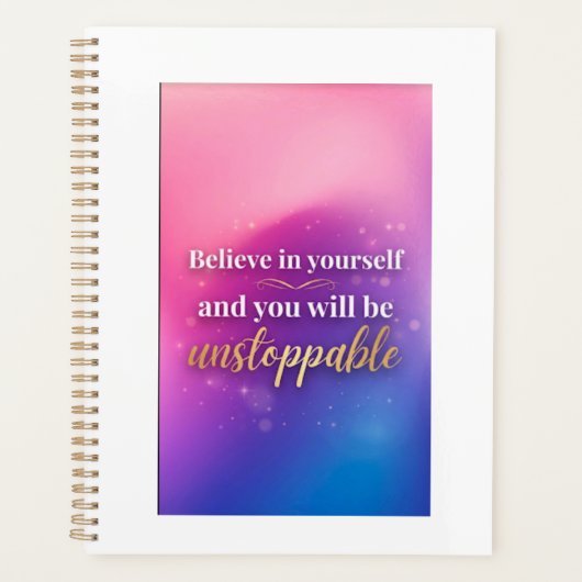 Geloof In Jezelf Spiraal Notebook Planner (Voorkant)