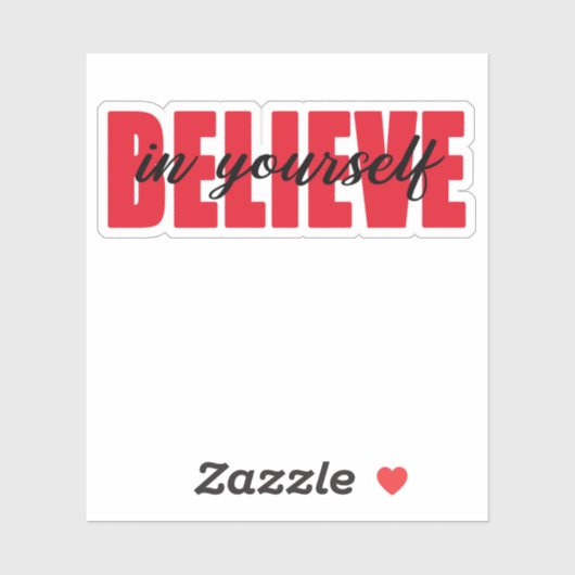 Geloof in jezelf sticker (Vel)