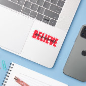 Geloof in jezelf sticker (Laptop met iPhone)