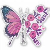 Geloof in jezelf sticker (Voorkant)