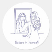 Geloof in jezelf – Sticker verheffen (Voorkant)