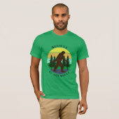 Geloof in jezelf | Sunset Bigfoot T-shirt (Voorkant volledig)