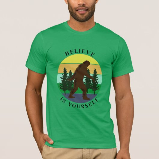 Geloof in jezelf | Sunset Bigfoot T-shirt (Voorkant)