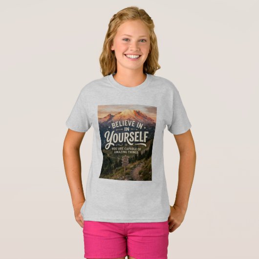 Geloof in jezelf t-shirt (Voorkant volledig)