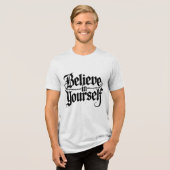 Geloof in jezelf Tri-Blend shirt (Voorkant volledig)