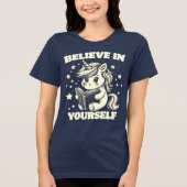 Geloof in jezelf Tri-Blend shirt (Voorkant)