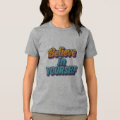 Geloof in jezelf Tri-Blend shirt (Voorkant)
