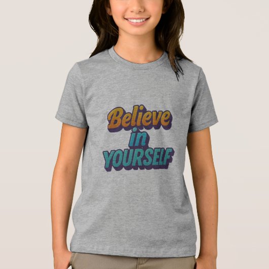 Geloof in jezelf Tri-Blend shirt (Voorkant)