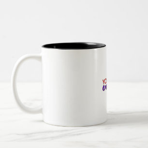 Geloof in jezelf tweekleurige koffiemok