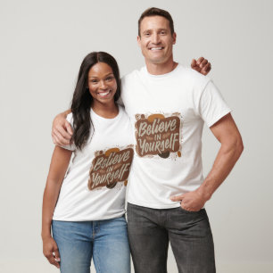 Geloof in jezelf typografie t-shirt