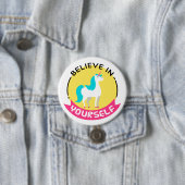 'Geloof in jezelf' Unicorn Badge Ronde Button 7,6 Cm (In situ)