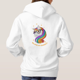 Geloof in jezelf Unicorn Hoodie