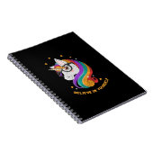 Geloof in jezelf Unicorn Notitieboek (Rechterzijde)