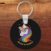 Geloof in jezelf Unicorn Sleutelhanger (Voorkant)