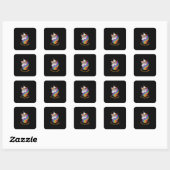 Geloof in jezelf Unicorn Vierkante Sticker (Vel)