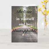 Geloof in jezelf Verjaardag Wenskaart Kaart (Gele Bloem)