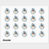 Geloof in jezelf vis ronde sticker (Vel)
