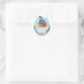 Geloof in jezelf vis ronde sticker (Tas)