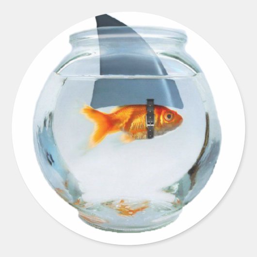 Geloof in jezelf vis ronde sticker (Voorkant)