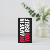 Geloof in jezelf visitekaartje (Staand voorkant)