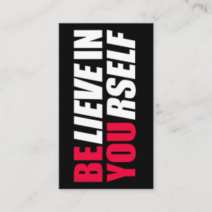 Geloof in jezelf visitekaartje