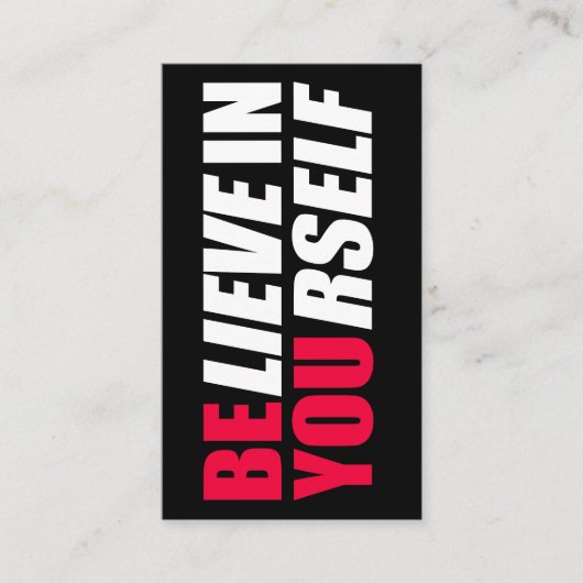 Geloof in jezelf visitekaartje (Voorkant)