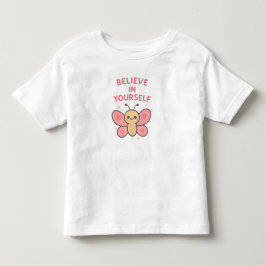 Geloof in jezelf Vlinder – Schattig Peuter Meisje  Kinder Shirts
