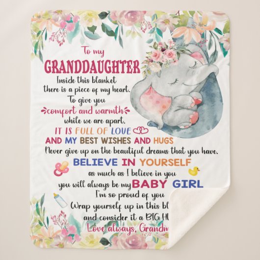 Geloof in jezelf, voor mijn kleindochter sherpa deken (Voorkant)