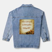 Geloof in jezelf Vrouwen Denim Blue Jean Jacket (Achterkant)