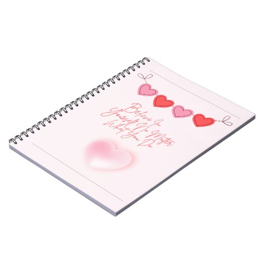 Geloof in jezelf, wat je ook doet. notitieboek (Linkerzijde)