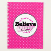Geloof in jezelf Waterverf roze stippen Planner (Voorkant)