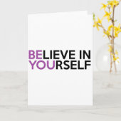 Geloof in jezelf - wees jij maar - Motivatie wijsh Kaart (Gele Bloem)