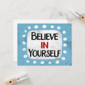 Geloof in jezelf Wenskaart Kaart (Voorkant / Achterkant in situ)