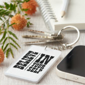 GELOOF IN JEZELF WITTE TYPOGRAFIE SLEUTELHANGER (Voorkant Rechts)