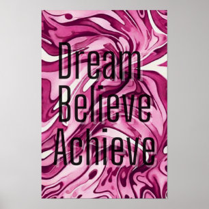 Geloof in jezelf: Zelf Motivatie woorden: Poster