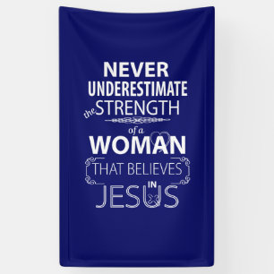 Geloof in Jezus Banner Kracht van een Vrouw