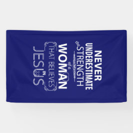 Geloof in Jezus Banner Sterkte van een vrouw