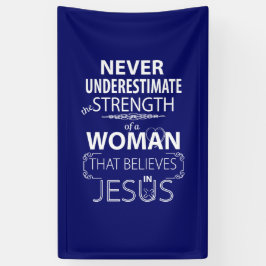 Geloof in Jezus Banner Sterkte van een vrouw